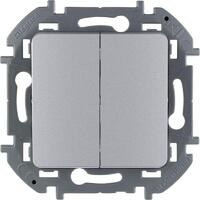 Выключатель 2-кл. Inspiria 10А IP20 250В 10AX механизм алюм. Leg 673622 - УПС инжиниринг