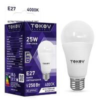 Лампа светодиодная 25Вт А60 4000К Е27 176-264В TOKOV ELECTRIC TKE-A60-E27-25-4K - УПС инжиниринг