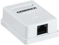 Розетка компьютерная 1-м ОП RJ45 кат.5E UTP GENERICA CS2-1C5EU-12-G - УПС инжиниринг