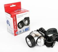 Фонарь налобный LED 5351 7LED 3 режима 3хR03 металлик Ultraflash 10260 - УПС инжиниринг