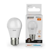 Лампа светодиодная Elementary 12Вт P45 шар 3000К тепл. бел. E27 880лм GAUSS 53212 - УПС инжиниринг