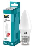 Лампа светодиодная Eco 7Вт C35 свеча 4000К нейтр. бел. E27 230В IEK LLE-C35-7-230-40-E27 - УПС инжиниринг