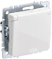 Розетка BRITE РСбш10-3-БрБ 16А IP20 с заземл. защ. шторки с крышкой механизм бел. IEK BR-R16-16-K01 - УПС инжиниринг