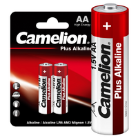 Элемент питания алкалиновый AA/LR6 1.5В Plus Alkaline LR6-BP2 BL-2 (блист.2шт) Camelion 1652 - УПС инжиниринг