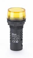 Лампа коммутационная ADDS ЛК-22 d22мм 220В AC/DC желт. LED DEKraft 25120DEK - УПС инжиниринг