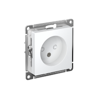 Розетка 1-м СП AtlasDesign 16А IP20 без заземл. защ. шторки механизм бел. SE ATN000149 - УПС инжиниринг