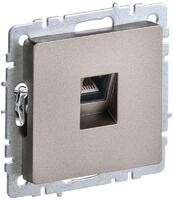 Розетка компьютерная СП RJ45 кат.5E BRITE РК10-БрШ механизм шампань IEK BR-K10-1-K37 - УПС инжиниринг