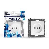 Розетка 1-м СП Pixel 16А IP20 без заземл. механизм бел. TOKOV ELECTRIC TKE-PX-R1-C01 - УПС инжиниринг