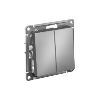 Выключатель 2-кл. СП AtlasDesign 10А IP20 (сх. 5) 10AX механизм сталь SE ATN000951 - УПС инжиниринг