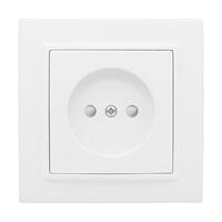 Розетка 1-м СП Минск 10А IP20 без заземл. защ. шторки бел. Basic EKF ERR10-022-100 - УПС инжиниринг