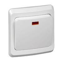 Выключатель 1-кл. СП Этюд 10А IP20 с подсветкой бел. SE BC10-005B - УПС инжиниринг