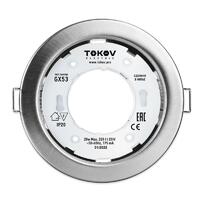 Светильник GX 53-MCH-1 106х48мм матов. хром металл+пластик TOKOV ELECTRIC TOK-GX53-MCH-1 - УПС инжиниринг