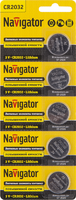 Элемент питания литиевый CR2032 94 765 NBT-CR2032-BP5 (блист.5шт) Navigator 94765 - УПС инжиниринг