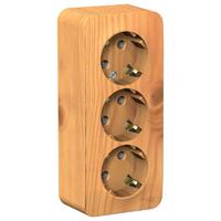 Розетка 3-м ОП Blanca 16А IP20 250В с заземл. без защ. шторок с изолир. пластиной ясень SE BLNRA010315 - УПС инжиниринг