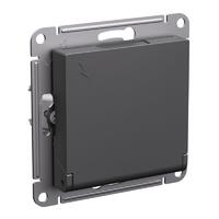 Розетка AtlasDesign 16А IP20 с заземл. защ. шторки с крышкой механизм базальт SE ATN001446 - УПС инжиниринг