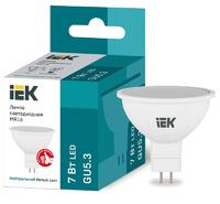 Лампа светодиодная Eco 7Вт MR16 софит 4000К нейтр. бел. GU5.3 630лм 230-240В IEK LLE-MR16-7-230-40-GU5 - УПС инжиниринг