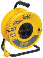 Удлинитель на катушке 4х40м с заземл. 10А IP20 Industrial УК40 3х1 термозащита IEK WKP14-10-04-40 - УПС инжиниринг