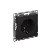 Розетка 1-м СП AtlasDesign 16А IP20 с заземл. механизм карбон SE ATN001043 - УПС инжиниринг