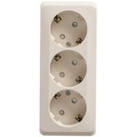 Розетка 3-м ОП Этюд 16А IP20 250В с заземл. защ. шторки крем. SE PA16-012K - УПС инжиниринг