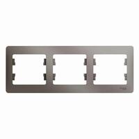 Рамка 3-м Glossa горизонт. платина SE GSL001203 - УПС инжиниринг