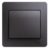 Выключатель 1-кл. СП Glossa 10А IP20 (сх. 1) 10AX в сборе графит SE GSL001312 - УПС инжиниринг