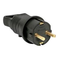 Вилка угловая 16А 2P+PE 230В IP44 с кольцом каучук Basic EKF RPS-017-16-230-44 - УПС инжиниринг
