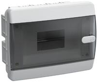 Корпус ЩРВ-П-8 UNION Compact IP41 черн. прозр. дверь пластик. IEK UIC-KP12-V-08-41-K01 - УПС инжиниринг