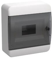 Корпус ЩРН-П-8 TEKFOR IP41 черн. прозр. дверь пластик. IEK TF5-KP12-N-08-41-K01-K03 - УПС инжиниринг