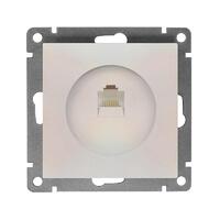 Розетка компьютерная 1-м СП Афина RJ45 кат.5E механизм жемчуж. Universal A0051-OBr - УПС инжиниринг