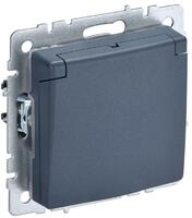 Розетка BRITE РСбш10-3-БрМ 16А IP20 с заземл. защ. шторки с крышкой механизм маренго IEK BR-R16-16-K35 - УПС инжиниринг