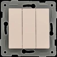 Выключатель 3-кл. СП Ugra 10А IP20 250В механизм беж. GUSI С11В3-003 - УПС инжиниринг