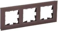 Рамка 3-м BRITE РУ-3-2-БрТБ стекло темн. бронза IEK BR-M32-G-K45 - УПС инжиниринг