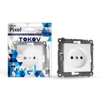 Розетка 1-м СП Pixel 16А IP20 без заземл. защ. шторки механизм бел. TOKOV ELECTRIC TKE-PX-R1SF-C01 - УПС инжиниринг