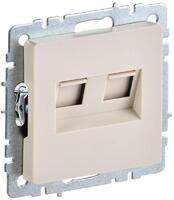 Розетка компьютерная двойн. СП RJ45 кат.5E BRITE РК10-2-БрКр механизм беж. IEK BR-K20-1-K10 - УПС инжиниринг