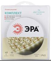 Комплект светодиодной ленты 2835kit-4.8-60-12-IP65-2700 тепл. бел. 12В (в комплекте: LED лента на двустороннем скотче; источник питания; коннекторы) (уп.5м) Эра Б0043064 - УПС инжиниринг