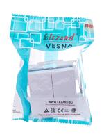 Переключатель проходной 2-кл. СП Vesna механизм бел. LEZARD 742-0288-106 - УПС инжиниринг
