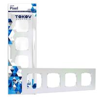 Рамка 4-м Pixel универс. перламутр. TOKOV ELECTRIC TKE-PX-RM4-C04 - УПС инжиниринг