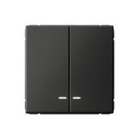 Выключатель 2-кл. ArtGallery (сх. 5а) 10AX с подсветкой механизм базальт SE GAL001453 - УПС инжиниринг