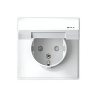 Розетка ArtGallery 16А IP44 с заземл. защ. шторки с крышкой механизм бел. SE GAL440146 - УПС инжиниринг