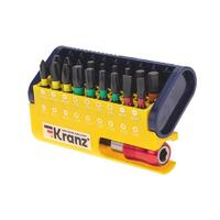 Набор бит с магнитным держателем пластиковый кейс 19 шт Kranz KR-92-0465 - УПС инжиниринг