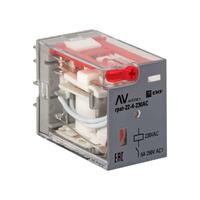 Реле промежуточное RPAt 22/4 5А 230В AC с кнопкой и мех. индикацией AVERES EKF rpat-22-4-230AC - УПС инжиниринг