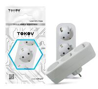 Разветвитель 3-м с заземл. 16А 250В IP20 полипропилен бел. TOKOV ELECTRIC TKL-S3Z-C01 - УПС инжиниринг