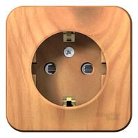 Розетка 1-м ОП Blanca 16А IP20 250В с заземл. защ. шторки с изолир. пластиной ясень SE BLNRA011115 - УПС инжиниринг