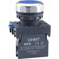 Кнопка управления NP8-10BN/6 без подсветки син. 1НО IP65 (R) CHINT 578645 - УПС инжиниринг