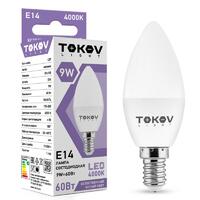 Лампа светодиодная 9Вт С37 4000К Е14 176-264В (TKL) TOKOV ELECTRIC TKL-C37-E14-9-4K - УПС инжиниринг