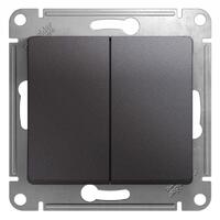 Выключатель 2-кл. СП Glossa 10А IP20 (сх. 5) 10AX механизм графит SE GSL001351 - УПС инжиниринг