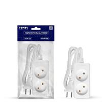 Удлинитель 2х1.5м без заземл. 10А 2х0.75 TOKOV ELECTRIC TKE-C01-BU2-1.5-075 - УПС инжиниринг