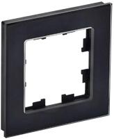Рамка 1-м BRITE РУ-1-2-БрЧ стекло черн. IEK BR-M12-G-K02 - УПС инжиниринг