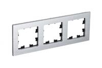 Рамка 3-м AtlasDesign Nature метал. серебр. SE ATN312103 - УПС инжиниринг