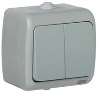 Выключатель 2-кл. 1п ОП Aquatic 10А IP54 ВС-20-2-0-А сер. IEK EVA20-K03-10-54 - УПС инжиниринг